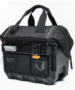 TOUGHBUILT Tool Bags Hard Bottom Large Black Polyester 16-in Tool Bag