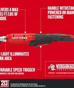 CRAFTSMAN Impact Wrenches 20-volt Max Variable Speed 3/8-in Drive Cordless Ratchet Wrench (Tool Only) 12 CRAFTSMAN Impact Wrenches 20-volt Max Variable Speed 3/8-in Drive Cordless Ratchet Wrench (Tool Only) -Craftsman Sales Shop 16075808
