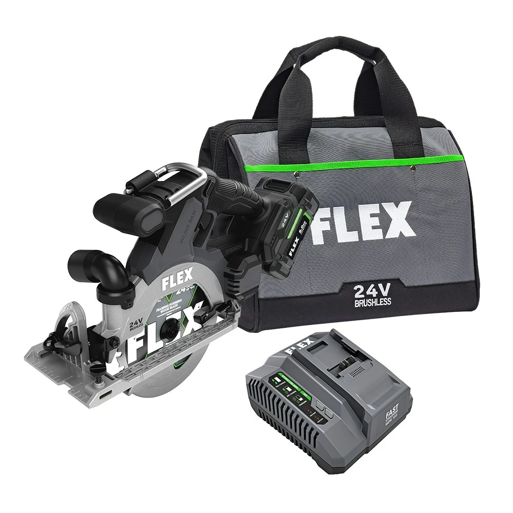 FLEX Circular Saws 24-Volt 6-1/2-in Brushless Cordless Circular Saw Kit Circular Saw (1-Battery and Charger Included) 1 FLEX Circular Saws 24-Volt 6-1/2-in Brushless Cordless Circular Saw Kit Circular Saw (1-Battery and Charger Included)
