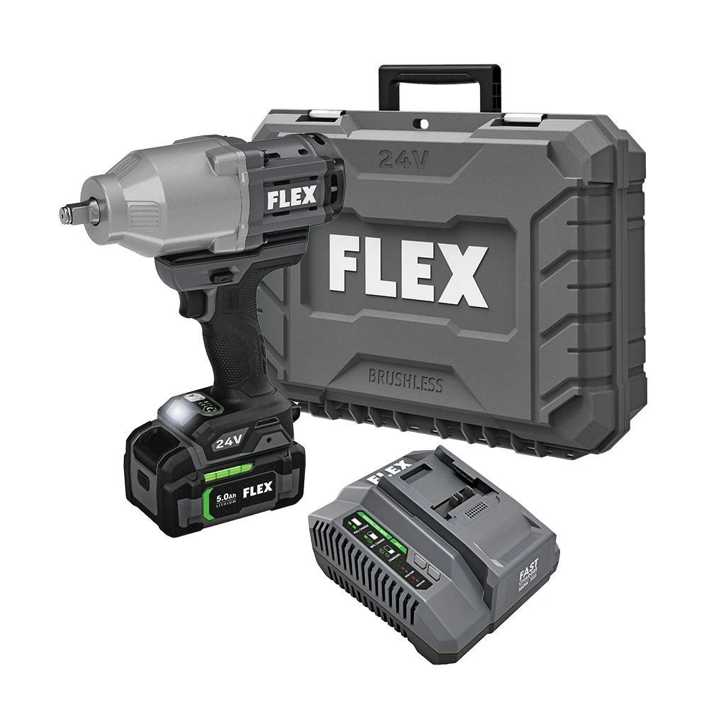 FLEX Impact Wrenches 24-volt Variable Speed Brushless 1/2-in Drive Cordless Impact Wrench (1-Battery Included) 1 FLEX Impact Wrenches 24-volt Variable Speed Brushless 1/2-in Drive Cordless Impact Wrench (1-Battery Included)