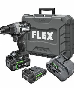FLEX Drills 24-volt 1/2-in Brushless Cordless Drill (2-Batteries Included and Charger Included)