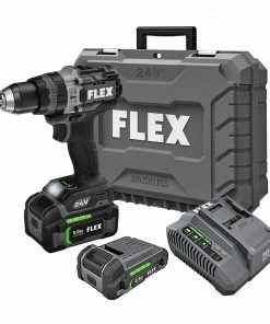 FLEX Hammer Drills 1/2-in 24-volt Variable Speed Brushless Cordless Hammer Drill (2-Batteries Included)
