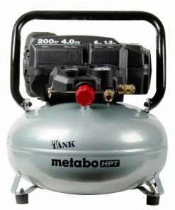 Metabo HPT Air Compressors The Tank 6-Gallon Single Stage Portable Corded Electric Pancake Air Compressor