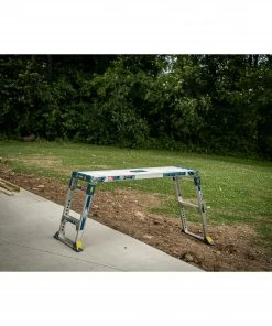 Werner Scaffolding 3.9-ft x 3.9-ft Aluminum Adjustable Work Platform 300 lbs. Capacity -Craftsman Sales Shop 16422514