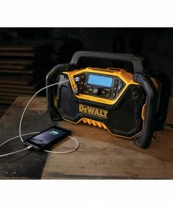 DEWALT Jobsite Radios 12-Volt or 20-Volt Max Water Resistant Cordless Bluetooth Jobsite Radio Bluetooth Adapter -Craftsman Sales Shop 16609073 scaled