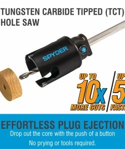 Spyder Hole Saws & Kits 14-Piece Set Carbide-tipped Arbored Adjustable Hole Saw Kit Set -Craftsman Sales Shop 16857666