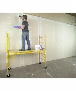 Werner Scaffolding 5.56-ft x 2.5-ft Steel Adjustable Rolling Scaffold 1000-lb Capacity -Craftsman Sales Shop 17482153