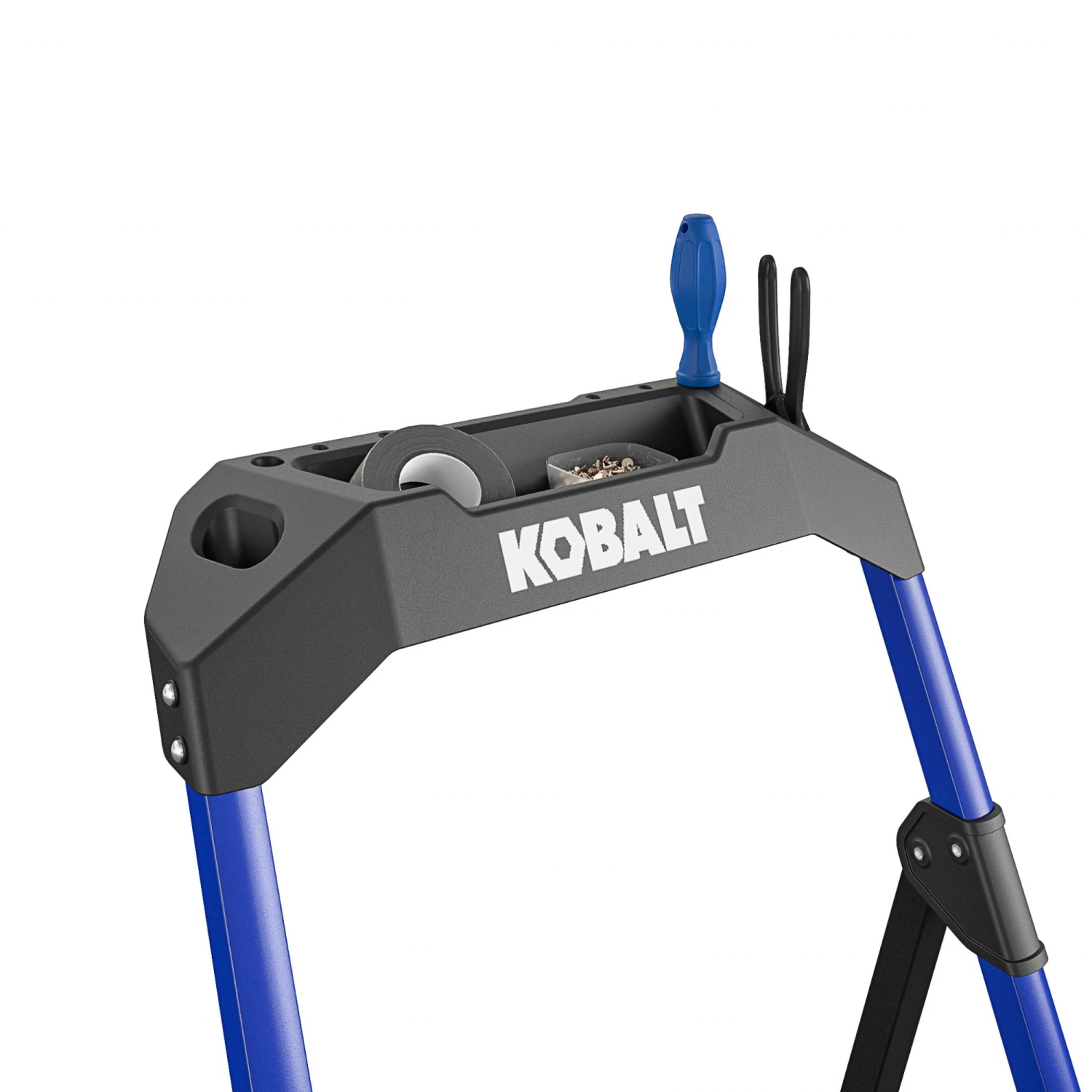Kobalt Step Stools 3-Step 300-lb Capacity Black Steel Foldable Step Stool 10 Kobalt Step Stools 3-Step 300-lb Capacity Black Steel Foldable Step Stool - Image 10