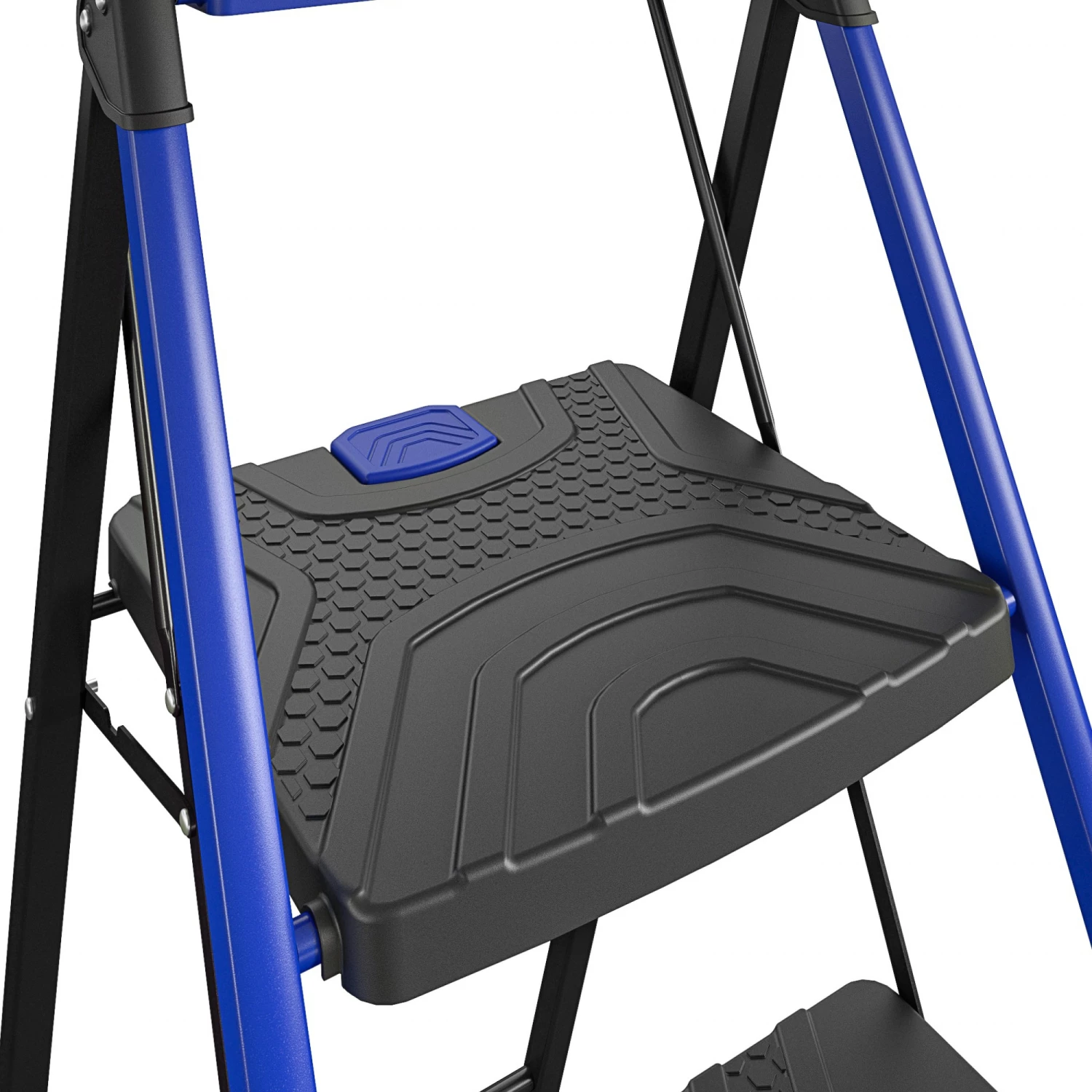 Kobalt Step Stools 3-Step 300-lb Capacity Black Steel Foldable Step Stool 7 Kobalt Step Stools 3-Step 300-lb Capacity Black Steel Foldable Step Stool - Image 7