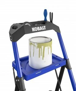 Kobalt Step Stools 3-Step 300-lb Capacity Black Steel Foldable Step Stool 18 Kobalt Step Stools 3-Step 300-lb Capacity Black Steel Foldable Step Stool -Craftsman Sales Shop 17788344