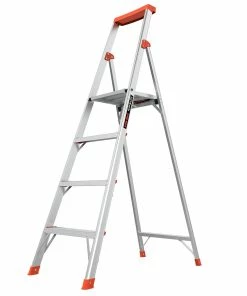 Little Giant Ladders Step Ladders Flip-N-Lite M6 Aluminum 6-ft Type 1A- 300-lb Capacity Platform Step Ladder