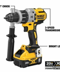 DEWALT Hammer Drills XR POWER DETECT 1/2-in 20-volt Max 8-Amp Variable Speed Brushless Cordless Hammer Drill (Tool Only) -Craftsman Sales Shop 41611657