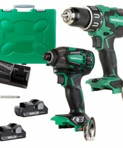 Metabo HPT Power Tool Combo Kits MultiVolt 2-Tool 18-Volt Brushless Power Tool Combo Kit with Hard Case (2-Batteries Included and Charger Included)