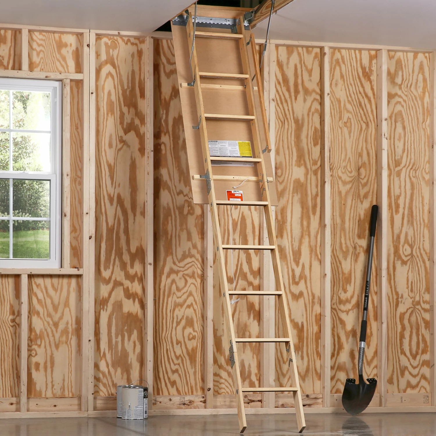 Century Attic Ladders Elite 7.75-ft to 10.25-ft Type I Wood Attic Ladder 5 Century Attic Ladders Elite 7.75-ft to 10.25-ft Type I Wood Attic Ladder - Image 5