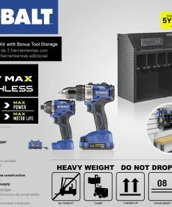 Kobalt Power Tool Combo Kits 2-Tool 24-Volt Max Brushless Power Tool Combo Kit Case (1-Battery Included and Charger Included) -Craftsman Sales Shop 42156025