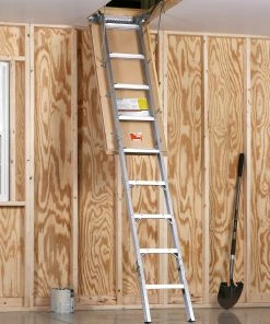 Century Attic Ladders Elite 7.67-ft to 10.25-ft Type IAA Aluminum Attic Ladder -Craftsman Sales Shop 42183819