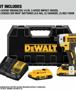 DEWALT Impact Drivers XR 20-volt Max Variable Speed Brushless Cordless Impact Driver (2-Batteries Included) -Craftsman Sales Shop 42278689