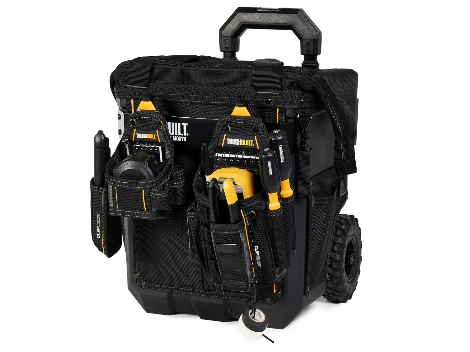 TOUGHBUILT Tool Bags Massive Mouth Hard Bottom Large Black Polyester 14-in Zippered Rolling Tool Bag 7 TOUGHBUILT Tool Bags Massive Mouth Hard Bottom Large Black Polyester 14-in Zippered Rolling Tool Bag - Image 7