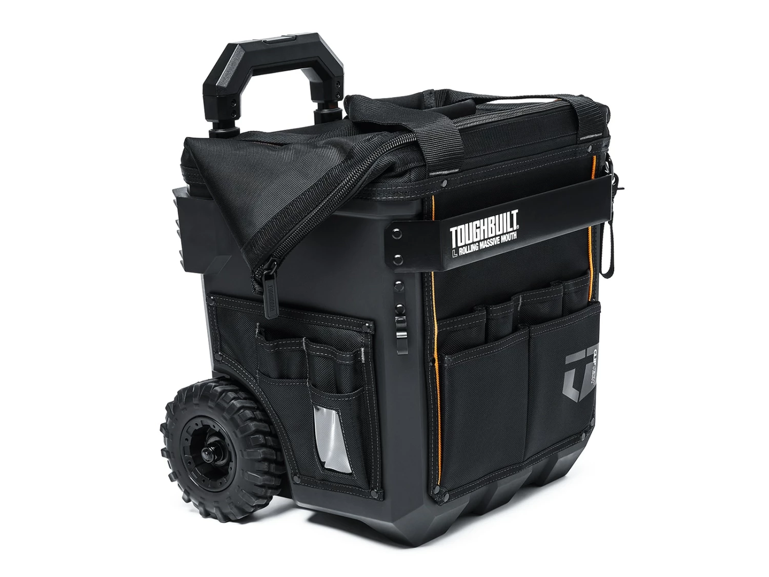 TOUGHBUILT Tool Bags Massive Mouth Hard Bottom Large Black Polyester 14-in Zippered Rolling Tool Bag 20 TOUGHBUILT Tool Bags Massive Mouth Hard Bottom Large Black Polyester 14-in Zippered Rolling Tool Bag - Image 20