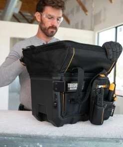TOUGHBUILT Tool Bags Hard Bottom Large Black Polyester 16-in Tool Bag 25 TOUGHBUILT Tool Bags Hard Bottom Large Black Polyester 16-in Tool Bag -Craftsman Sales Shop 42356849