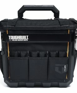 TOUGHBUILT Tool Bags Massive Mouth Hard Bottom XL Black Polyester 18-in Zippered Rolling Tool Bag -Craftsman Sales Shop 42356871