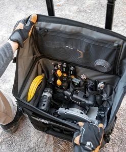 TOUGHBUILT Tool Bags Massive Mouth Hard Bottom XL Black Polyester 18-in Zippered Rolling Tool Bag -Craftsman Sales Shop 42356876