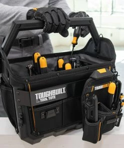 TOUGHBUILT Tool Bags Large Black Polyester 16-in Tool Tote -Craftsman Sales Shop 42356899