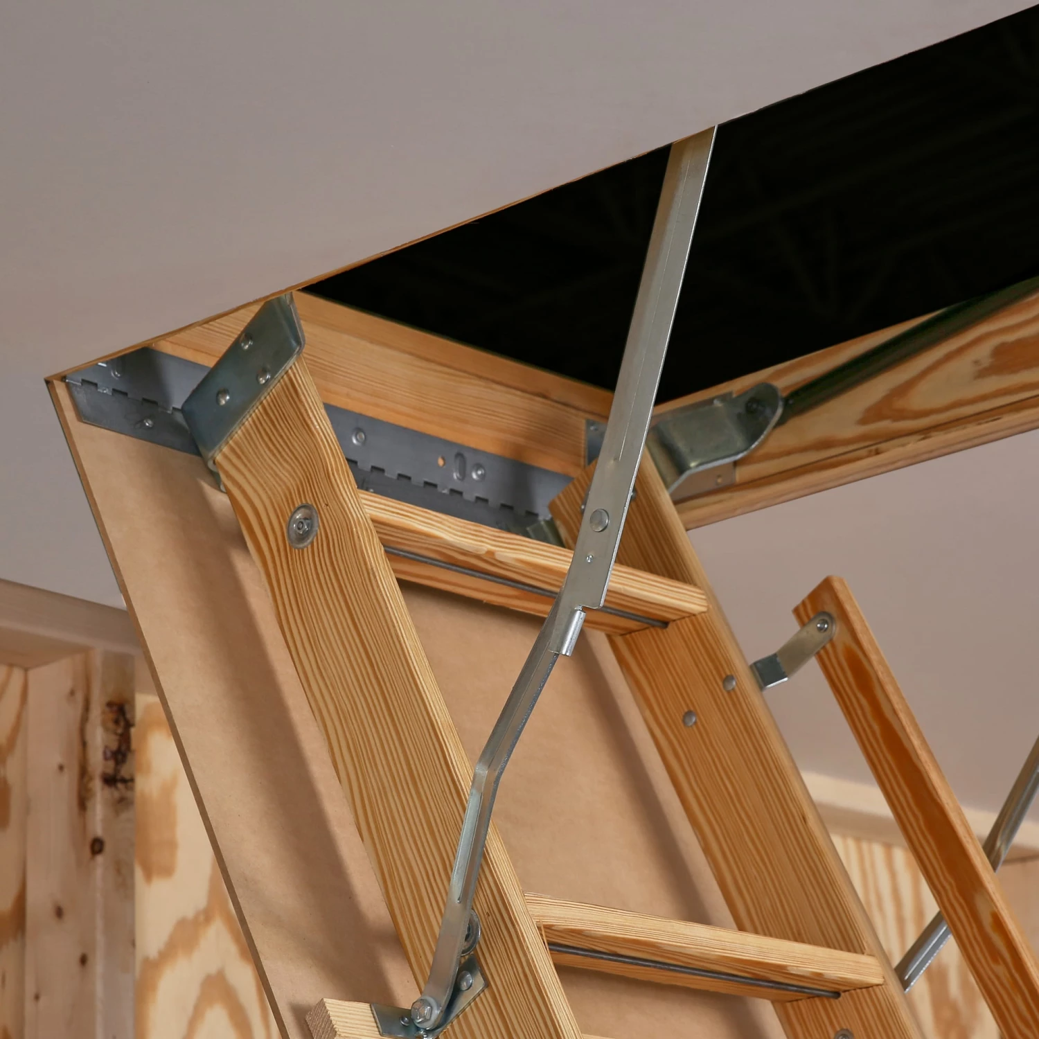 Century Attic Ladders Elite 7.75-ft to 10.25-ft Type I Wood Attic Ladder 8 Century Attic Ladders Elite 7.75-ft to 10.25-ft Type I Wood Attic Ladder - Image 8