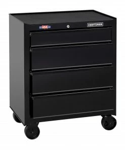 CRAFTSMAN Bottom Tool Cabinets 1000 Series 26.5-in W x 32.5-in H 4-Drawer Steel Rolling Tool Cabinet (Black) -Craftsman Sales Shop 42548642