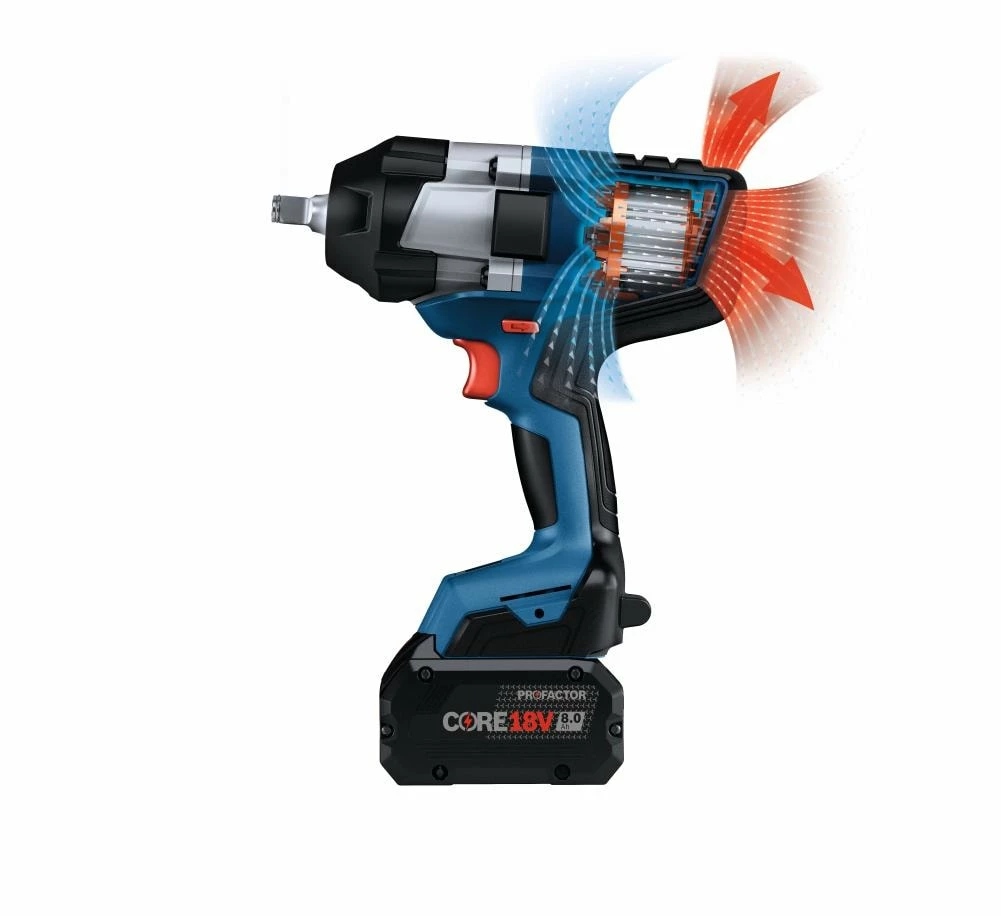 Bosch Impact Wrenches PROFACTOR 18-volt Variable Speed Brushless 1/2-in square Drive Cordless Impact Wrench (Tool Only) 6 Bosch Impact Wrenches PROFACTOR 18-volt Variable Speed Brushless 1/2-in square Drive Cordless Impact Wrench (Tool Only) - Image 6