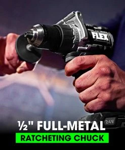 FLEX Drills 24-volt 1/2-in Brushless Cordless Drill (2-Batteries Included and Charger Included) -Craftsman Sales Shop 43085947