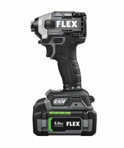 FLEX Impact Drivers 24-volt 1/4-in Variable Speed Brushless Cordless Impact Driver (2-Batteries Included) -Craftsman Sales Shop 43086377