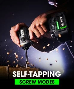 FLEX Impact Drivers 24-volt 1/4-in Variable Speed Brushless Cordless Impact Driver (2-Batteries Included) -Craftsman Sales Shop 43086390