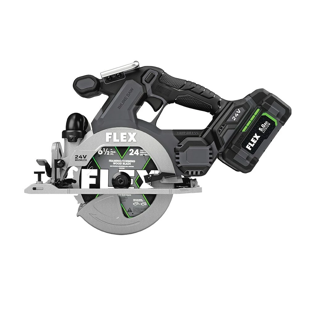 FLEX Circular Saws 24-Volt 6-1/2-in Brushless Cordless Circular Saw Kit Circular Saw (1-Battery and Charger Included) 10 FLEX Circular Saws 24-Volt 6-1/2-in Brushless Cordless Circular Saw Kit Circular Saw (1-Battery and Charger Included) - Image 10