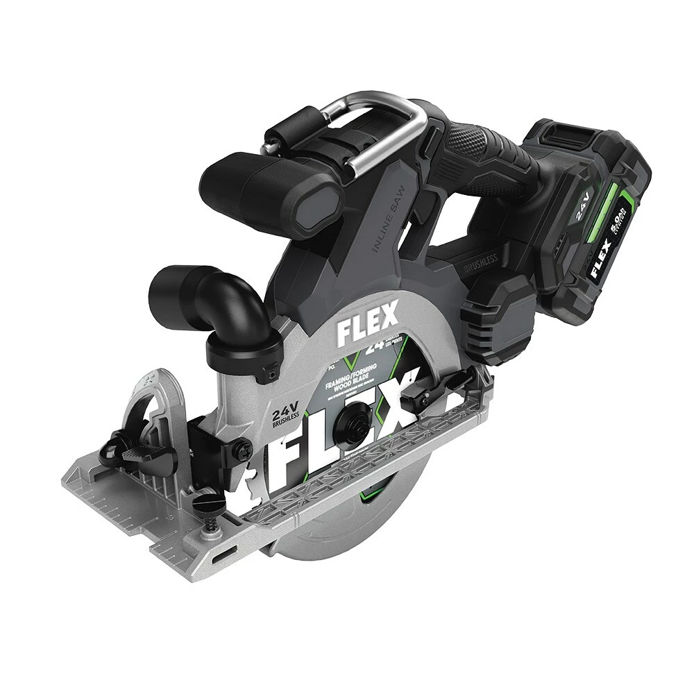 FLEX Circular Saws 24-Volt 6-1/2-in Brushless Cordless Circular Saw Kit Circular Saw (1-Battery and Charger Included) 2 FLEX Circular Saws 24-Volt 6-1/2-in Brushless Cordless Circular Saw Kit Circular Saw (1-Battery and Charger Included) - Image 2