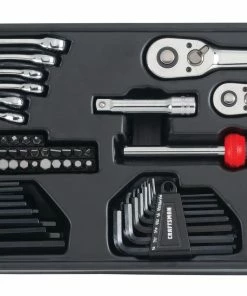 CRAFTSMAN Mechanics Tool Sets 224-Piece Standard (SAE) and Metric Combination Polished Chrome Mechanics Tool Set (1/4-in; 3/8-in) 10 CRAFTSMAN Mechanics Tool Sets 224-Piece Standard (SAE) and Metric Combination Polished Chrome Mechanics Tool Set (1/4-in; 3/8-in) -Craftsman Sales Shop 43185226