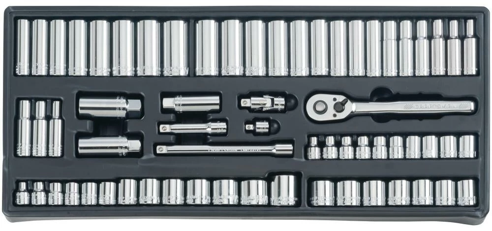 CRAFTSMAN Mechanics Tool Sets 308-Piece Standard (SAE) and Metric Combination Polished Chrome Mechanics Tool Set (1/4-in; 3/8-in) 3 CRAFTSMAN Mechanics Tool Sets 308-Piece Standard (SAE) and Metric Combination Polished Chrome Mechanics Tool Set (1/4-in; 3/8-in) - Image 3