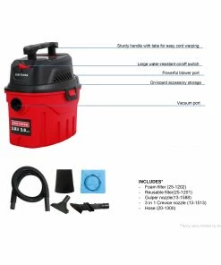 CRAFTSMAN Shop Vacuums 3-Gallon Corded Portable Wet/Dry Shop Vacuum (Corded) -Craftsman Sales Shop 43456596 scaled