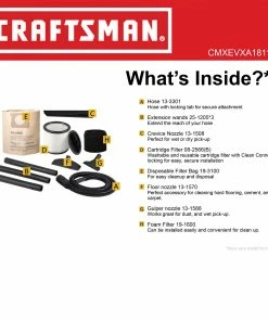 CRAFTSMAN Shop Vacuums 5-Gallon Corded Portable Wet/Dry Shop Vacuum (Corded) -Craftsman Sales Shop 43456619 scaled