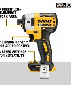 DEWALT Impact Drivers Xr 20-volt Max 1/4-in Variable Speed Brushless Cordless Impact Driver (Tool Only) -Craftsman Sales Shop 43462433