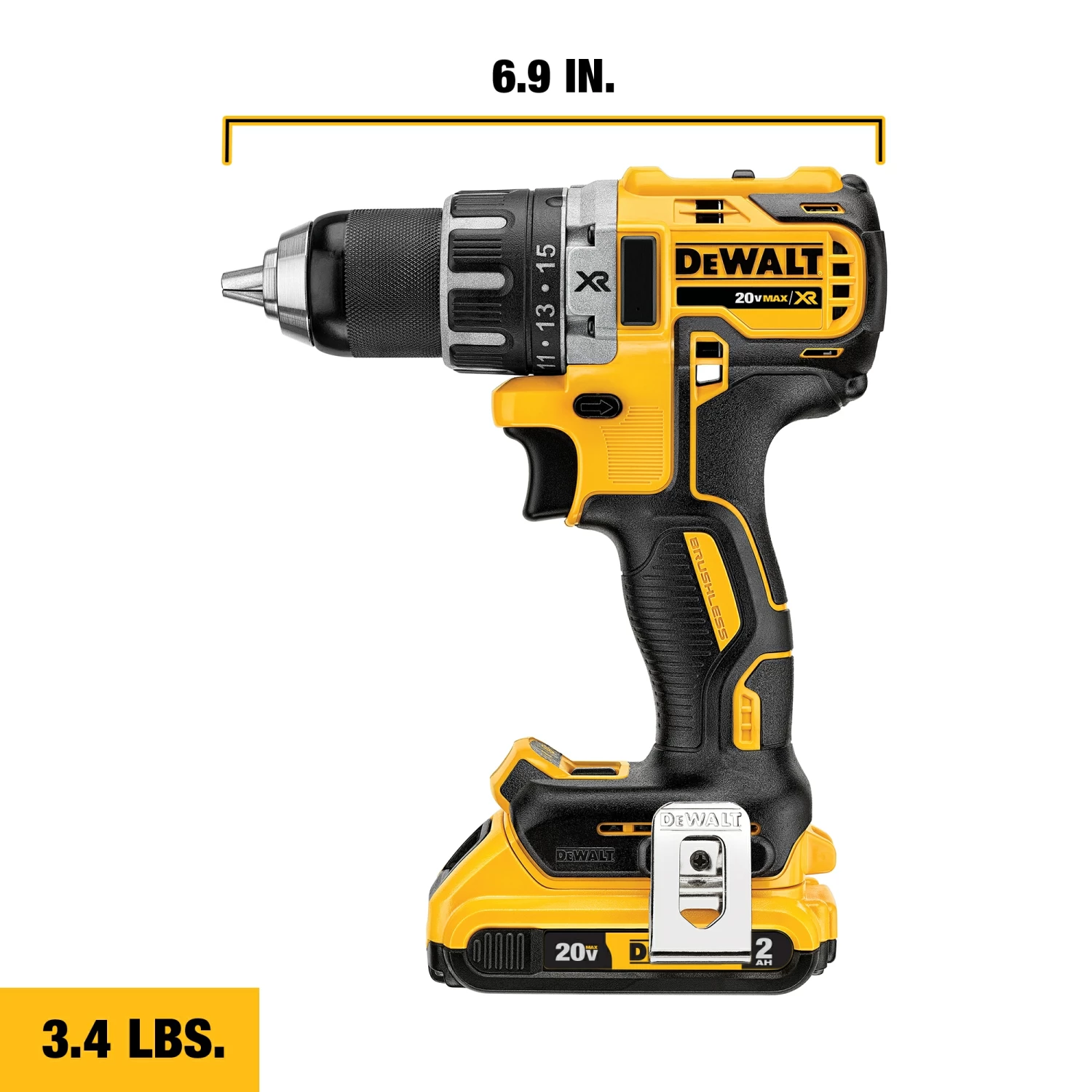 DEWALT Drills XR 20-volt 1/2-in Brushless Cordless Drill (2-Batteries Included and Charger Included) 7 DEWALT Drills XR 20-volt 1/2-in Brushless Cordless Drill (2-Batteries Included and Charger Included) - Image 7