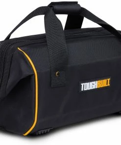 TOUGHBUILT Tool Bags Massive Mouth Black/Orange Polyester 16-in Zippered Tool Bag -Craftsman Sales Shop 43628151