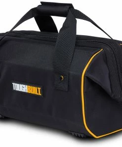 TOUGHBUILT Tool Bags Massive Mouth Black/Orange Polyester 16-in Zippered Tool Bag -Craftsman Sales Shop 43628154