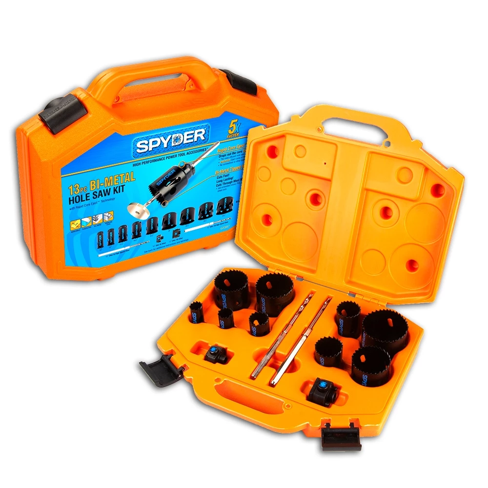 Spyder Hole Saws & Kits 11-Piece Set Bi-metal Arbored Adjustable Hole Saw Kit Set 2 Spyder Hole Saws & Kits 11-Piece Set Bi-metal Arbored Adjustable Hole Saw Kit Set - Image 2