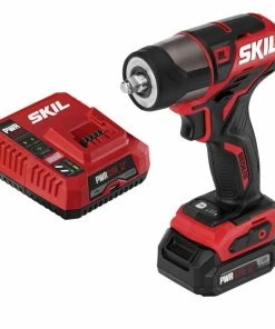 SKIL Impact Wrenches PWR CORE 12-Amp 12-volt Variable Speed Brushless 3/8-in square Drive Cordless Impact Wrench (1-Battery Included)