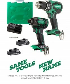 Metabo HPT Power Tool Combo Kits MultiVolt 2-Tool 18-Volt Brushless Power Tool Combo Kit with Hard Case (2-Batteries Included and Charger Included) 16 Metabo HPT Power Tool Combo Kits MultiVolt 2-Tool 18-Volt Brushless Power Tool Combo Kit with Hard Case (2-Batteries Included and Charger Included) -Craftsman Sales Shop 44012864