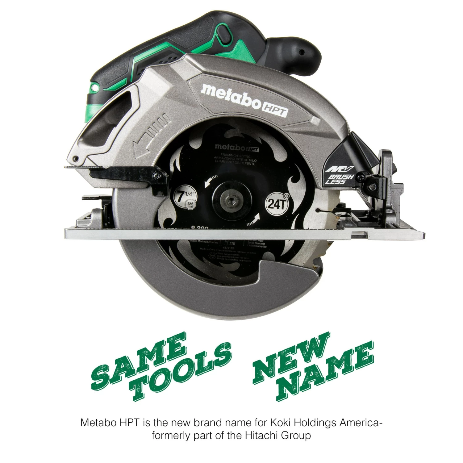 Metabo HPT Circular Saws MultiVolt 36-Volt 7-1/4-in Brushless Hybrid Cordless and Corded Circular Saw 14 Metabo HPT Circular Saws MultiVolt 36-Volt 7-1/4-in Brushless Hybrid Cordless and Corded Circular Saw - Image 14