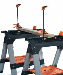 Pony Saw Horses 2-Pack 27-in W x 34.6-in H Steel; Plastic Saw Horse (1200-lb Capacity) -Craftsman Sales Shop 44243837 scaled