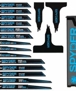 Spyder Reciprocating Saw Blades Black Series 17-Pack Bi-metal Set Wood/Metal Cutting Reciprocating Saw Blade Set