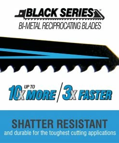 Spyder Reciprocating Saw Blades Black Series 17-Pack Bi-metal Set Wood/Metal Cutting Reciprocating Saw Blade Set -Craftsman Sales Shop 44244965